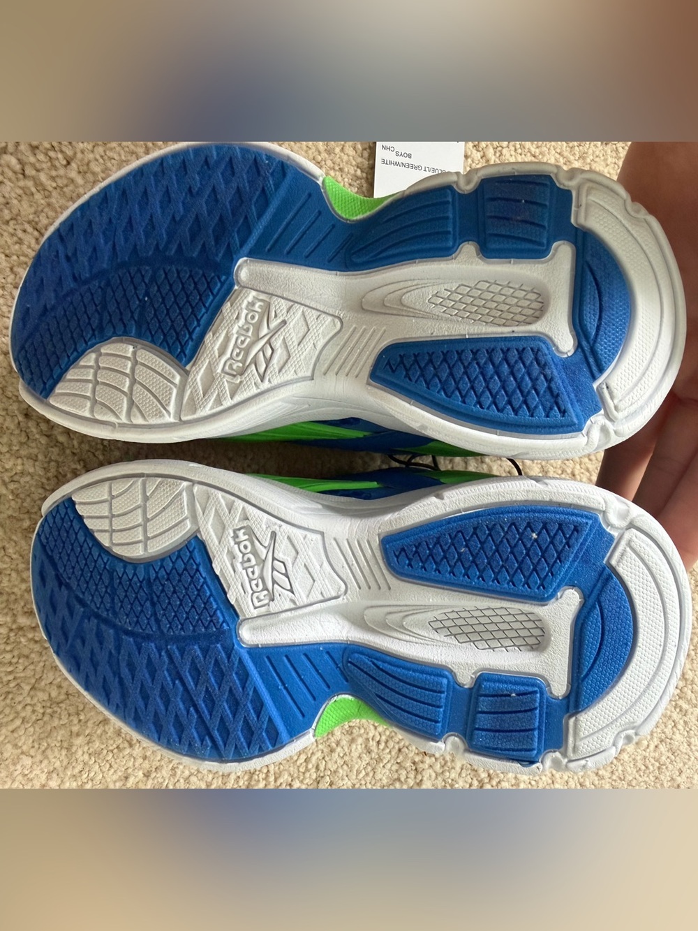 Reebok Kids Blue & Green Athletic Sneakers - Picture 7 of 9